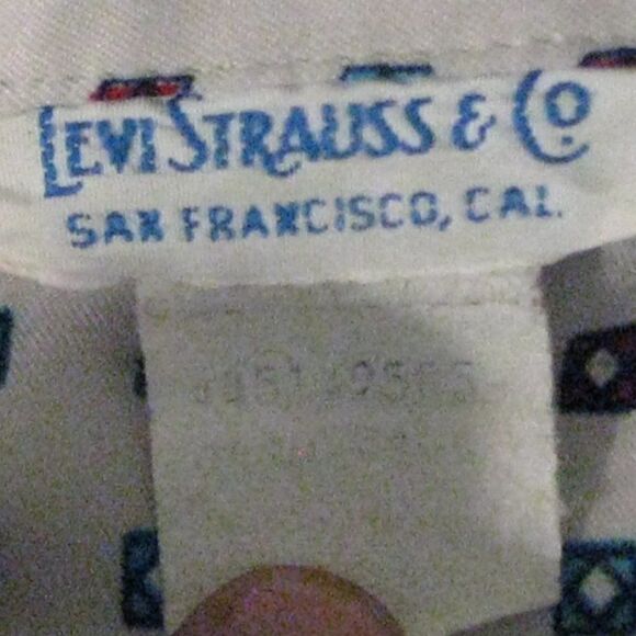 Vintage Levi Strauss Diamond Polyester Disco Shirt - Picture 7 of 7